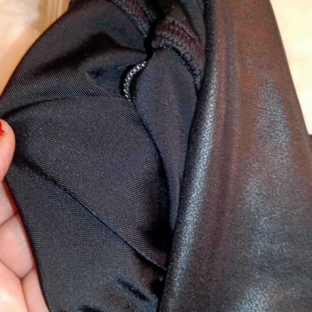 Spanx Black Compression Pants Shiny - image 8